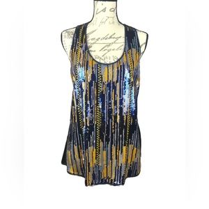 BCBGMAXAZRIA Sequin Top